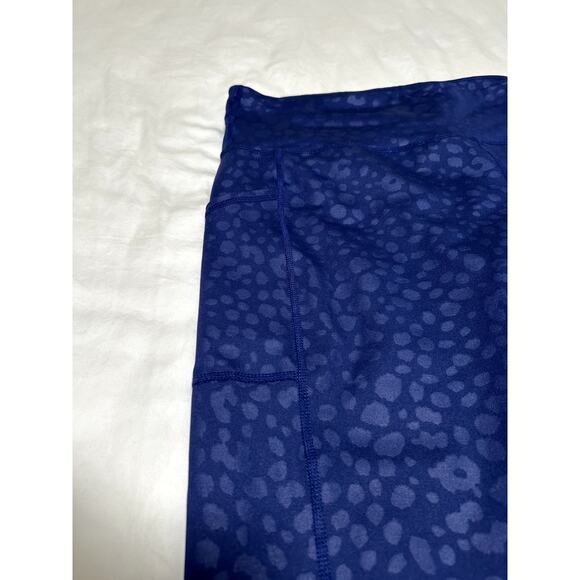 Ideology Womens 7/8 Length Leggings Pants Tartan Blue XL Compression Rapidry New - Picture 5 of 6